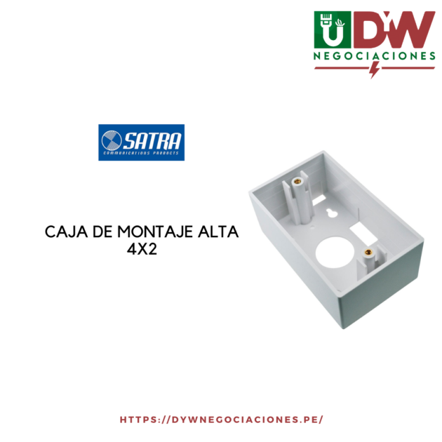 Caja Adosable Satra placa de montaje 2×4 (alta) –Blanco ( 111044501 ...